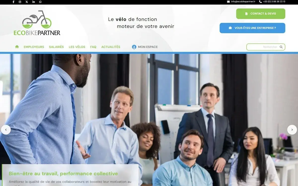 EcoBikePartner — vélo de fonction : contrat signé en ligne, abonnements et catalogue